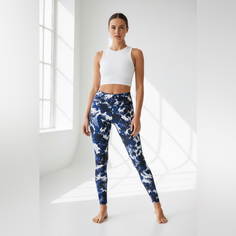 Full Length Floral Leggings Size Medium